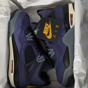 Brand New Ds Jordan 4 Retro Laker Size 6 gradeschool.